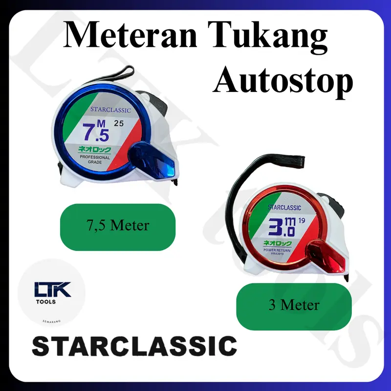 Meteran Tukang/ Measuring Tape/ Meteran PVC Merek Starclassic 2