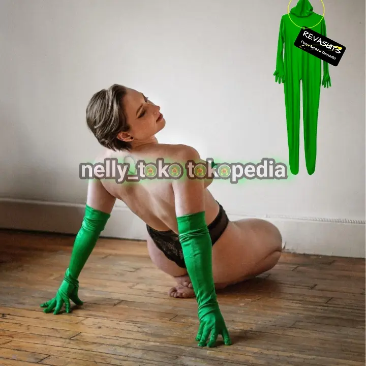 Green Screen Gloves chroma key Sarung tangan panjang hijau 7