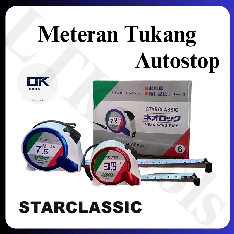Meteran Tukang/ Measuring Tape/ Meteran PVC Merek Starclassic 5