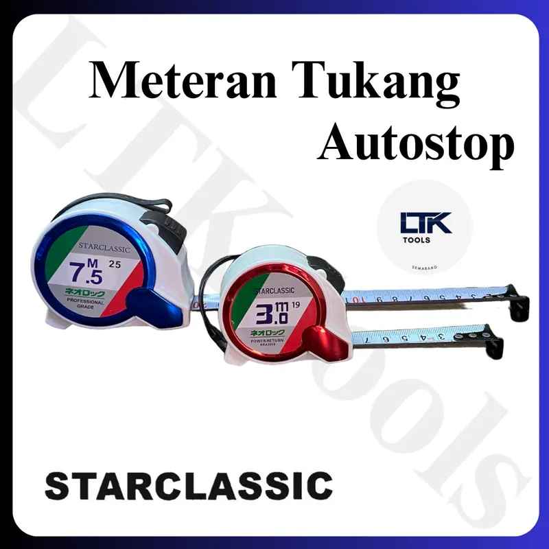 Meteran Tukang/ Measuring Tape/ Meteran PVC Merek Starclassic 4