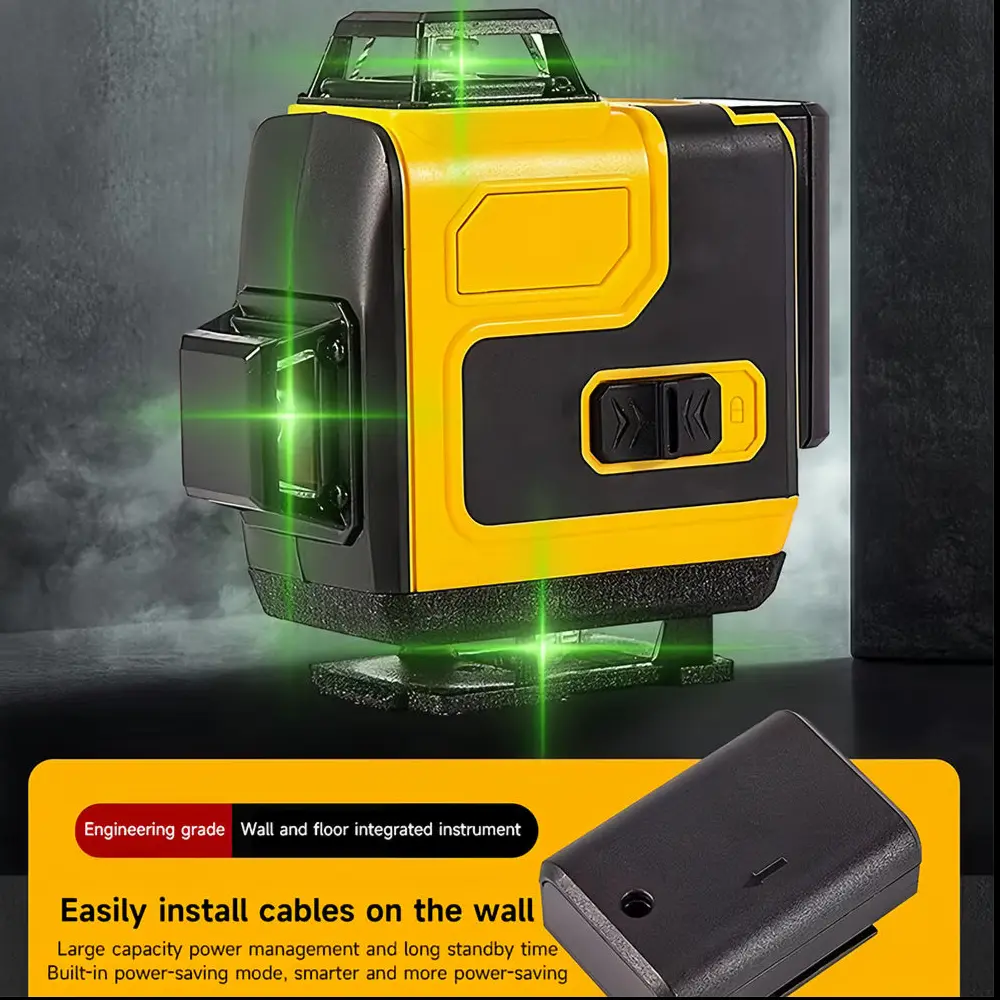 Mesin Laser Self Leveling 12 Line Mesin Laser Hijau Bangunan Auto Siku