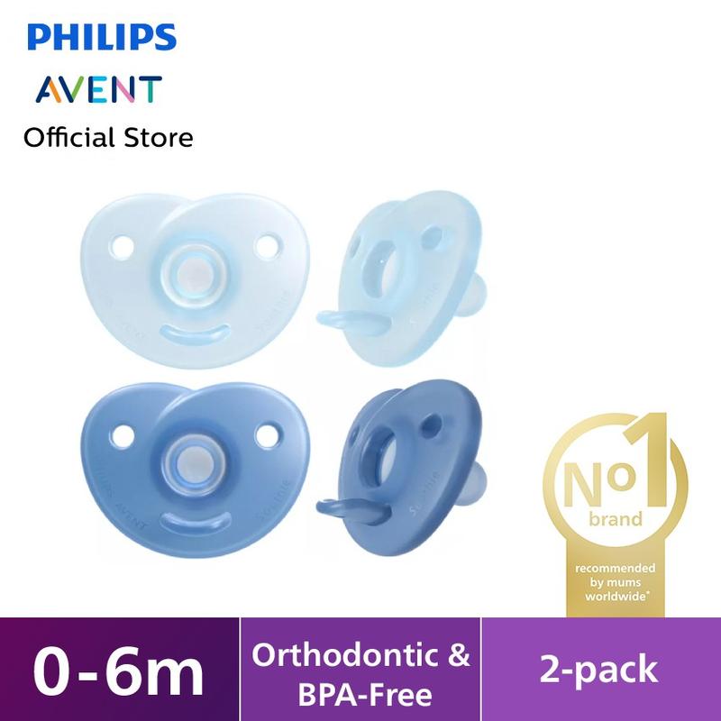 Philips Avent Soother Heart Soothie Blue 0-6M SCF099/21 Empeng Dot Bayi SCF 099 ORIGINAL 1