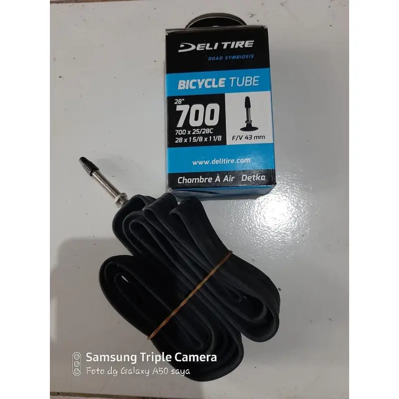Ban Dalam Sepeda 700 x 25 - 28C FV 43mm Presta Deli Tir 2