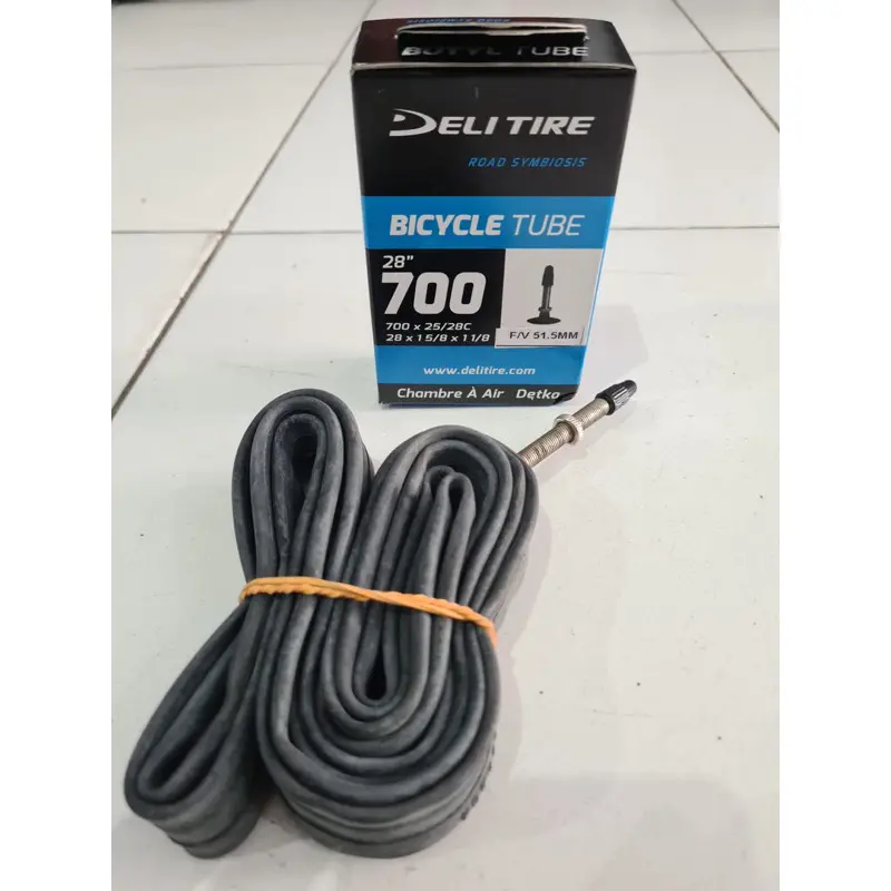 Ban Dalam Sepeda 700 x 25 - 28C FV 43mm Presta Deli Tir 1