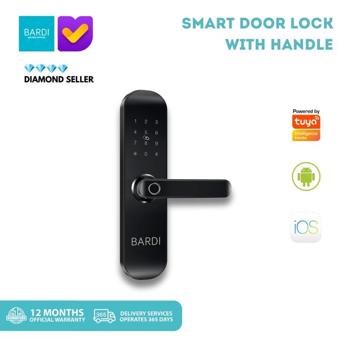 Gambar BARDI Smart Home Door Lock Handle RFID Fingerprint Waterproof IP54 CBG dari BARDI Smart Home Kota Administrasi Jakarta Utara Tokopedia