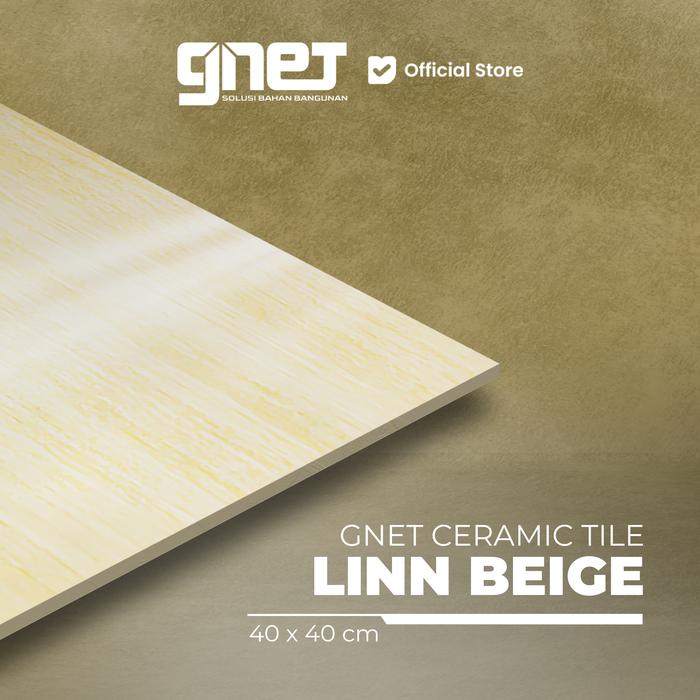 Gambar GNET Ceramic Linn Beige 40X40 | Keramik Lantai Marble Glossy dari GNET Official Store Kab. Madiun Tokopedia