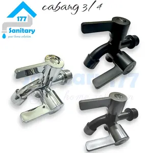 Kran cabang 3/4 inci shower-keran air double dua sower stainless