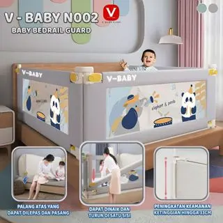 V-BABY CARE Baby Bedrail Baby Bed Guard/Pagar Pengaman Kasur anak /Pagar pengaman bayi/ Pagar Kasur anak/Tempat Tidur Ranjang Bayi Balita N002