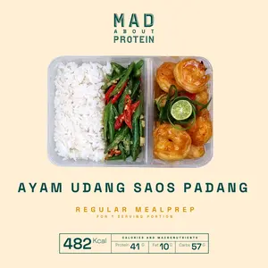 Ayam Udang Saos Padang - MAD ABOUT PROTEIN Frozen Mealprep