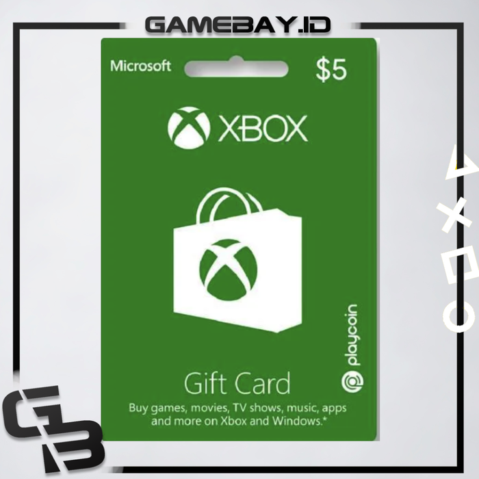 Gambar Xbox Gift Card $5 / 5 USD / Amerika / Region USA dari GameBayID Kota Administrasi Jakarta Barat Tokopedia