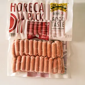 Sosis Sapi bernardi Horeca pack  VP 1kg tampa kupas dg sedikit ayam Frozen Food
