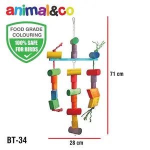 AnimalnCo BT-34 Bird Toy Mainan Burung gigitan Parrot Macaw kakaktua