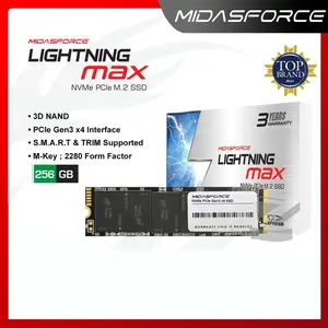 SSD M.2 NVME 256GB Midasforce Lightning Max PCIe Gen3 x4