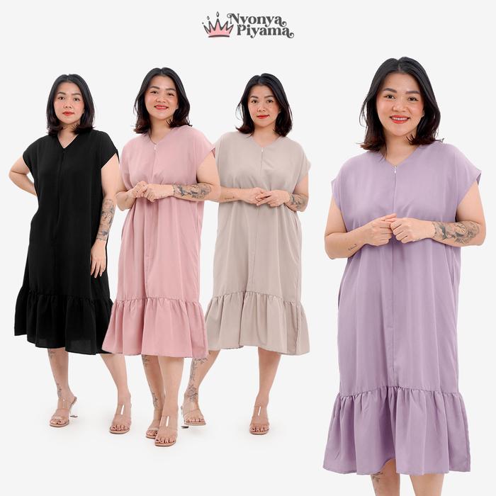 Gambar Nyonya Piyama Polymicro Dress - Polos Alaia dari NyonyaPiyama Kota Administrasi Jakarta Barat Tokopedia