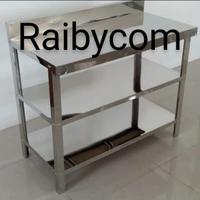 Gambar Rak Dapur Stainless susun 3 Meja dapur meja kompor Stainless dari Raibycom Kota Bekasi 1 Tokopedia