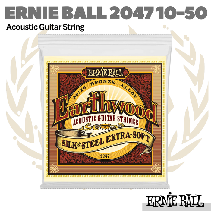 Gambar Ernie Ball 2047 Earthwood 80/20 Bronze Acoustic Guitar Strings, 10-50 dari GH Music Store Kota Tangerang Selatan Tokopedia