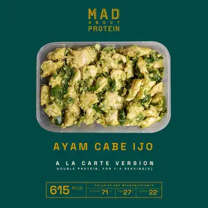 [A LA CARTE] Ayam Cabe Ijo - MAD ABOUT PROTEIN Frozen Mealprep