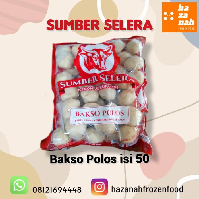 Gambar Sumber Selera Bakso Sapi Polos 50pcs dari Hazanah Frozen Food Kota Surabaya Tokopedia