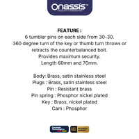 Gambar Onassis CYLINDER ONASSIS 60mm DO Bahan Full Brass Germanic Technology dari ONASSIS BELLUCCI OFFICIAL Kota Tangerang 2 Tokopedia