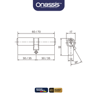 Gambar Onassis CYLINDER ONASSIS 60mm DO Bahan Full Brass Germanic Technology dari ONASSIS BELLUCCI OFFICIAL Kota Tangerang 3 Tokopedia