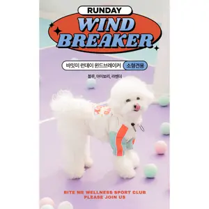 Bite Me - Runday windbreaker Jacket jaket hujan anjing kucing premium