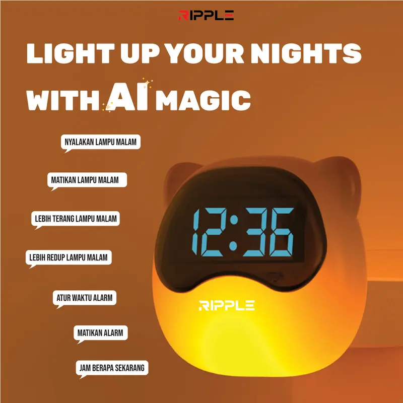 Smart AI Remote AC/TV Ripple NUKI voice command Alarm Night Lamp 1