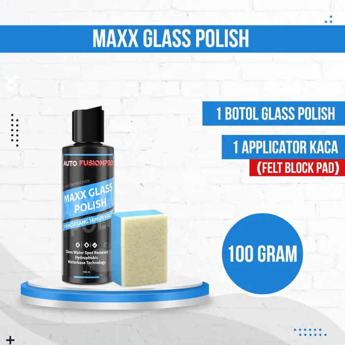 Gambar Pembersih Jamur Untuk Kaca Kendaraan, Penghilang Jamur Kaca Paling Efektif Dan Terbaik - GLASS POLISH AUTO FUSIONPRO - 100 ML dari Auto Fusionpro Kab. Sidoarjo 5 Tokopedia