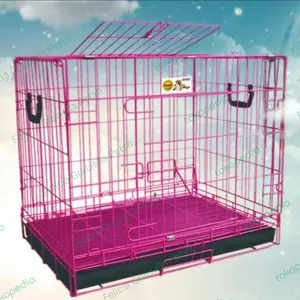 Octagon 60x40 besi injekan bisa dinaikin keatas kandang anjing puppy