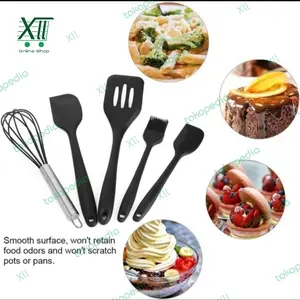 JK Silicone Baking Props Utensil Set 5 Pcs Spatula Kue Silikon