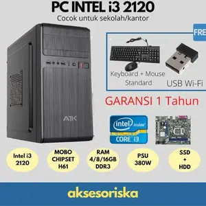 CPU / Komputer / PC Rakitan Core i3 ram 8Gb Kantor & Sekolah