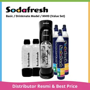 Soda Maker - The Basic (Drinkmate Style) - Value Set - Black