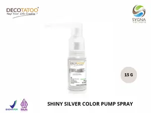 Decotatoo - Shiny Silver Color Pump Spray 15 gr (Pewarna Makanan)
