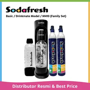 Soda Maker - The Basic (Drinkmate Style) - Family Set - Black