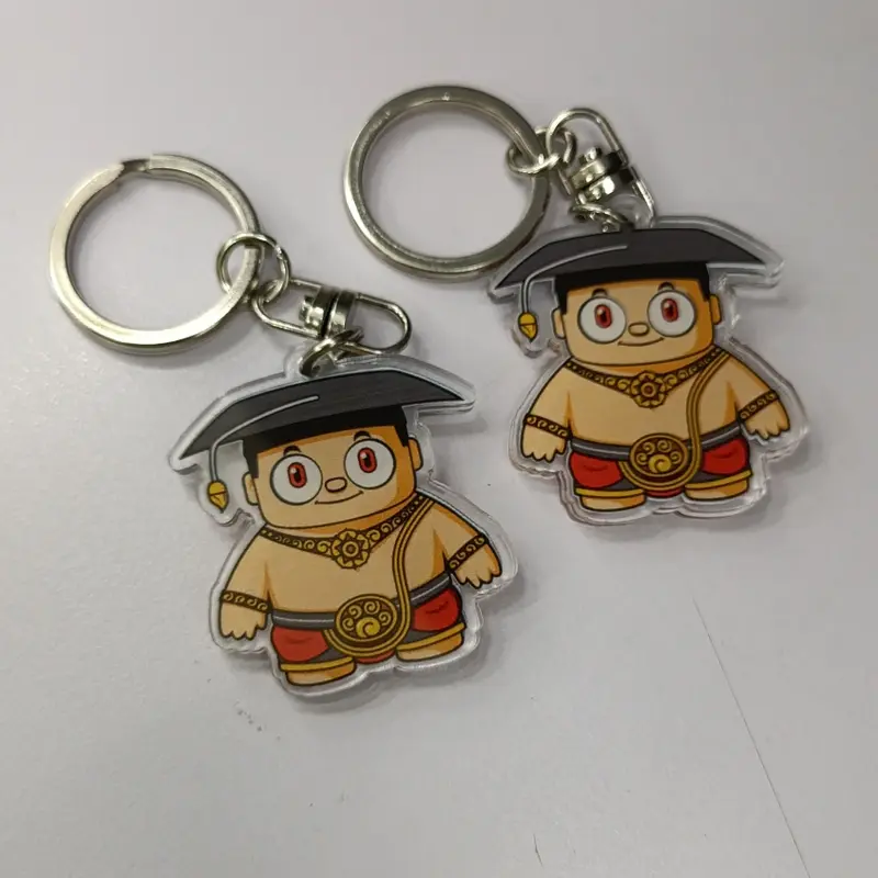 Gantungan Kunci Akrilik Acrylic 1 sisi dan 2 Sisi Gambar Bebas Custom Satuan 0