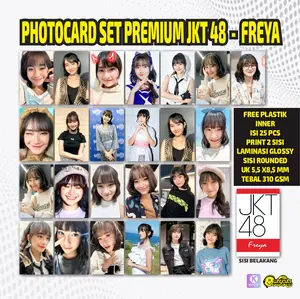 PC Photocard Jkt48 freya zee marsha isi 25pcs print 2 sisi laminasi glossy tebal anti air free plastik