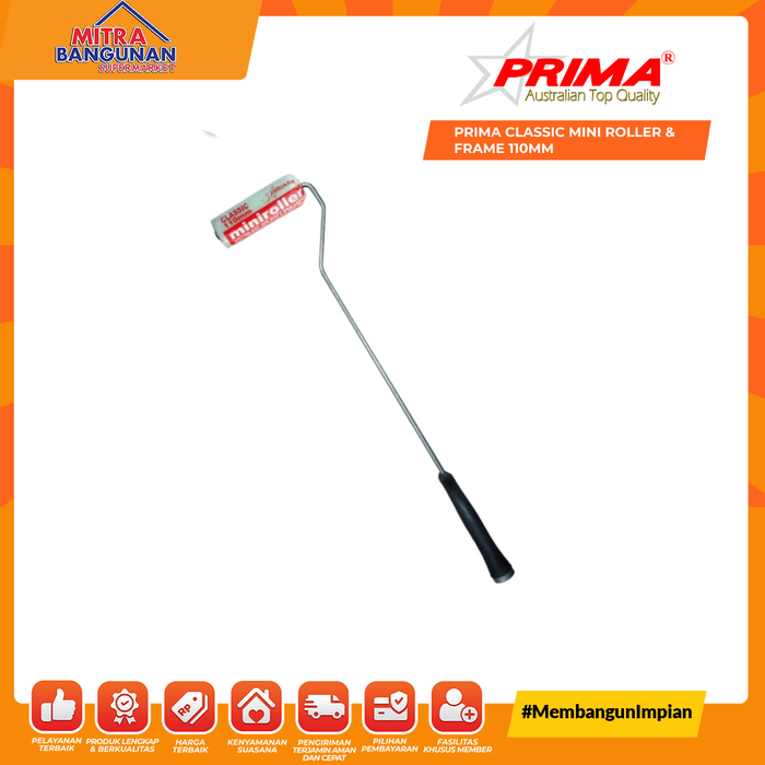 Gambar PRIMA CLASSIC MINI ROLLER & FRAME 110MM dari Mitra Bangunan Pekanbaru Kota Pekanbaru Tokopedia