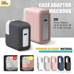 PELINDUNG / COVER for Casing Power Adaptor 29 30 35 60 61 65 67 70 96 140 watt for MacBook Pro Air 12 13 14 16 inch M1 M2 M3 Charger Case Silicone  Magsafe type C  Case Pengisi Daya Sarung Protector