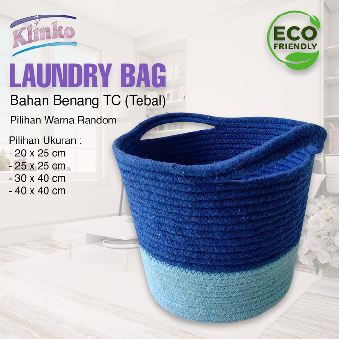 Gambar TCHOME Laundry Bag Color Tas Keranjang Baju Tempat Pakaian Kotor Bahan Benang TC Klinko - 20x25cm dari TCHOME TOKOPEDIA Kota Administrasi Jakarta Utara Tokopedia