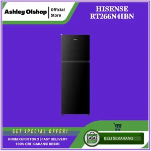 Kulkas 2 Pintu 223 Liter Hisense RT266N4IBN Black Kulkas 2 Door 223L