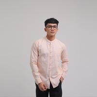 Gambar iNeat Kemeja Pria Linen Lengan Panjang Kerah Shanghai Collarless Cream - Kemeja Kantor Basic Slimfit Casual Semi Formal Koko Muslim Peach Pink Cream - S dari iNeat Kota Administrasi Jakarta Timur 4 Tokopedia