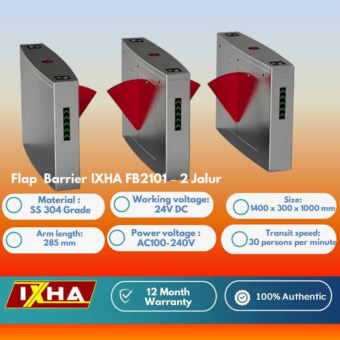 Gambar PROMO flap barrier 2 lane / 2 jalur ( 3 flap) - Non RFID Access dari Barrier Gate ID Kota Bekasi Tokopedia