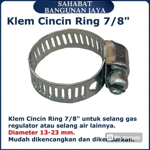 KLEM SELANG GAS 7/8INCH/HOSE CLAMP 7/8"(KLEM SELANG GAS) STAINLESS 304