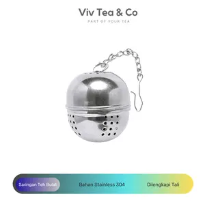 Saringan Teh Bulat Bumbu Rempah Stainless Steel Reusable Filter