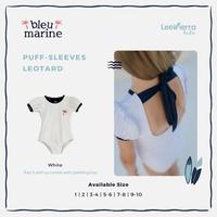 Gambar Bleu Marine Puff Sleeves Leotard One Piece Swimwear, Baju Renang Anak - White, 5-6 dari leevierrakids Kab. Tangerang 1 Tokopedia