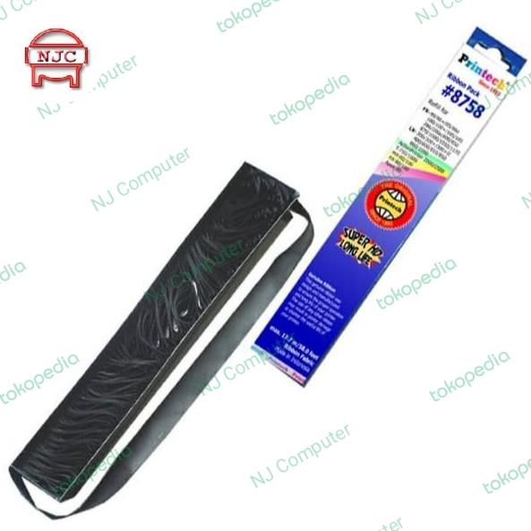 Refill Pita Printech 8758 LX-300 LX-310 untuk Printer Dot Metriks Ribbon Pack Black 0