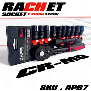 APR 1/2in Kunci Set Socket Sok 12pcs GARANSI RESMI Kunci Sok AP67
