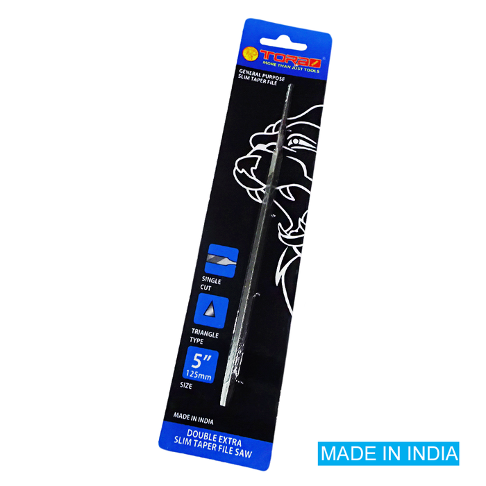 Gambar TORA Kikir Segitiga Kurus - Double Extra Slim 5 Inch 125mm - INDIA dari Tora Official Shop Kab. Bandung Tokopedia