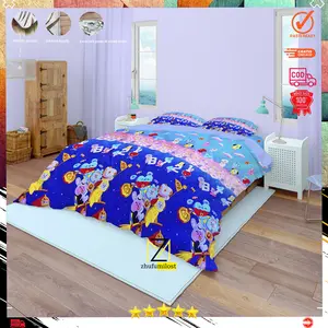 Sprei Spray Set Katun Motif Anak 90x200-200x200 Full Size Premium Kain Halus Nyaman Tidak Mudah Luntur Kusut Adem Lembut