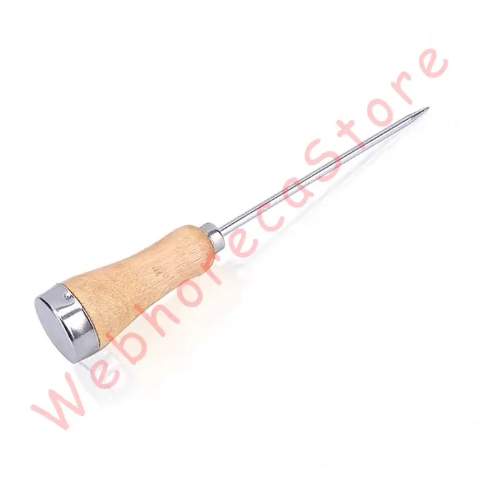 Ice Pick Wooden Handle 21cm/ Pemecah Es Batu Stainless Gagang Kayu 0