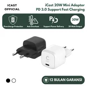 Adaptor 20W Mini USB C for iPhone iCast Charger Fast Charging
